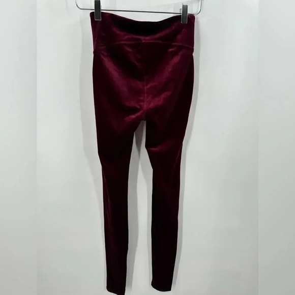 SPANX Velvet Burgundy Leggings Large B833 - Picture 4 of 5